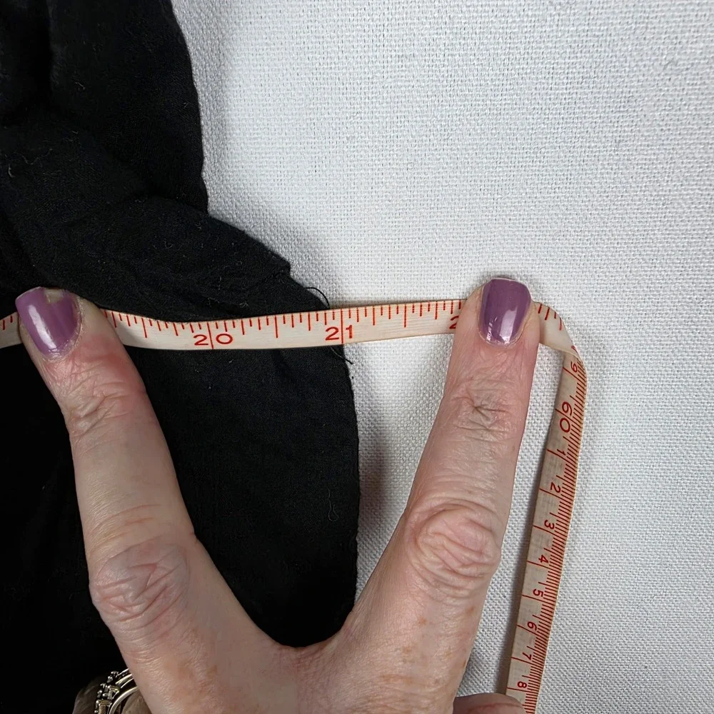 AYR The Puffy Top Black Textured Cotton Puff Sleeve Bubble Hem Crop Blouse Small - Picture 6 of 7